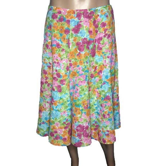 Emma & James Reversible Floral Polka Dot Skirt 12 - Picture 2 of 11